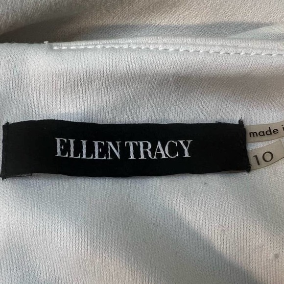 3/$27 Ellen Tracy Color Block Knitted Dress, 3/4 Sleeve, Blk/Brown/White, 10 - Picture 7 of 10